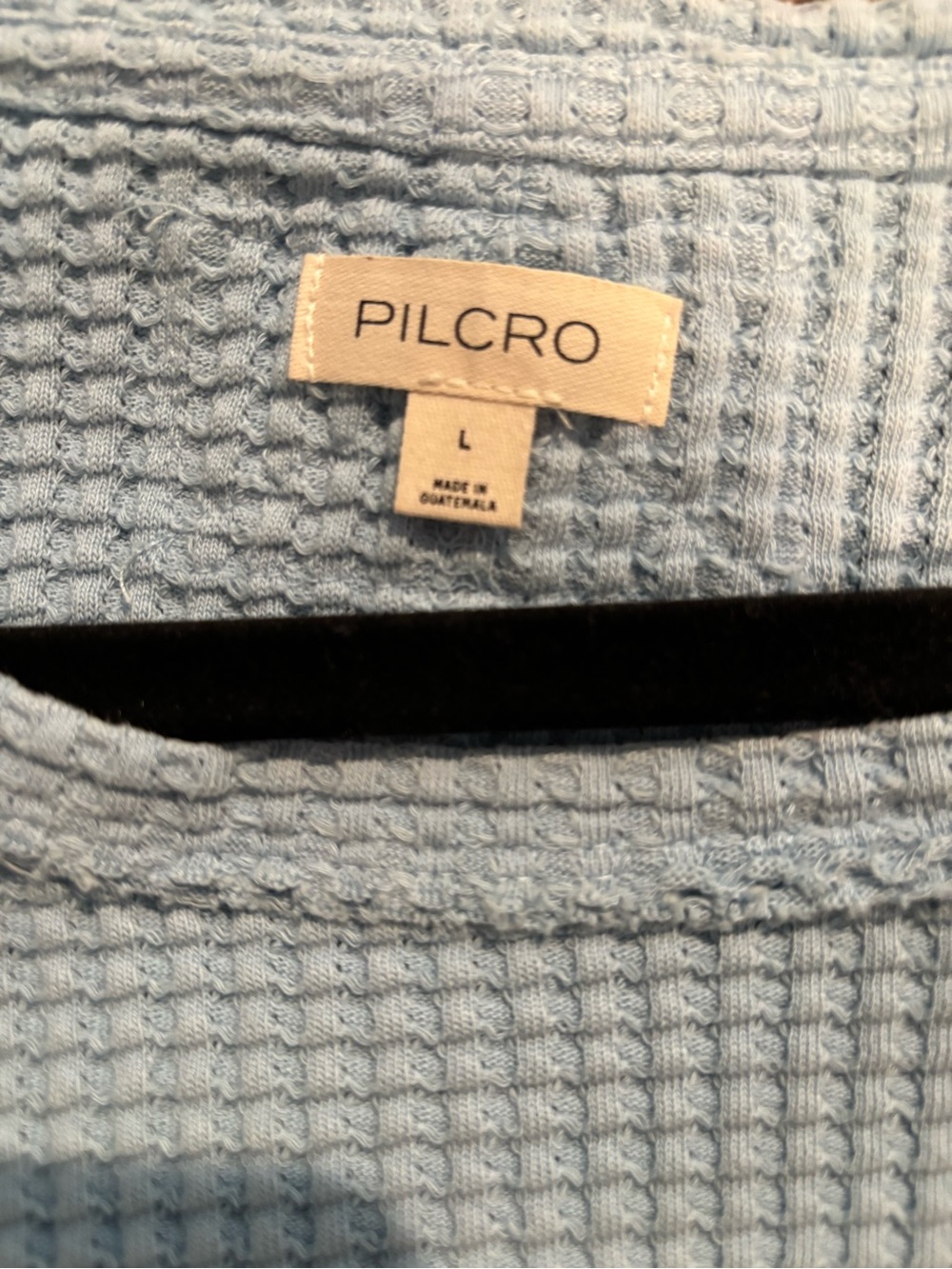 Pilcro Light Blue Waffle Knit Pocket Tee - Picture 4 of 4
